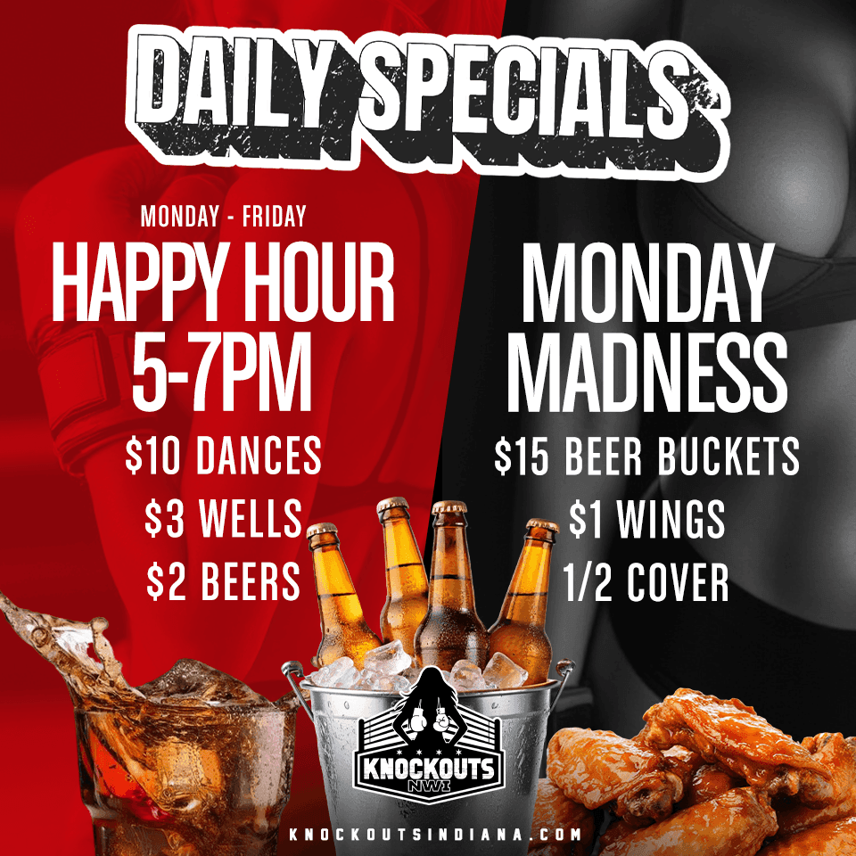 Daily Specials at Knockouts Northwest Indiana